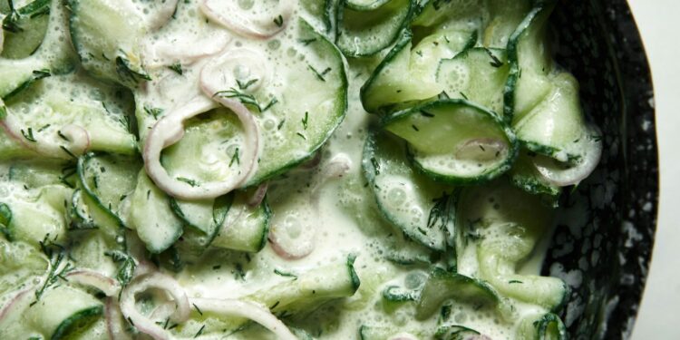 romige komkommersalade