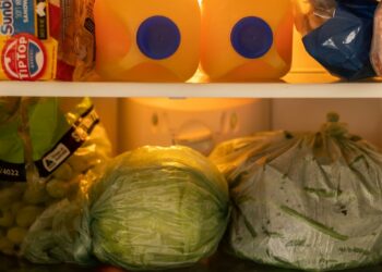 schuursponsje in koelkast